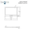 Stačiakampis dušo padėklas Besco Axim UltraSlim Stone Effect New, 100 x 90 x 4,5 cm