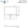 Stačiakampis dušo padėklas Besco Axim UltraSlim Stone Effect New, 100 x 80 x 4,5 cm