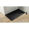 Stačiakampis dušo padėklas Besco Vexo Juodas, 170 x 90 cm