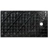 Stačiakampis dušo padėklas Besco Vexo Marble Juodas, 140 x 90 cm