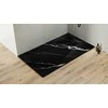 Stačiakampis dušo padėklas Besco Vexo Marble Juodas, 170 x 90 cm