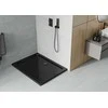 Stačiakampis dušo padėklas Mexen Flat Slim su sifonu, Juodas, 130x80 cm