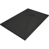 Stačiakampis dušo padėklas Mexen Stone+ su sifonu, 130 x 80 cm, Juodas+Juodas