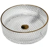 Stiklinis praustuvas Mexen Aura, Transparent/Gold
