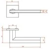 Vidaus durų rankena Kuchinox LIBIA, KLI_G00A, Brushed auksinis