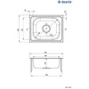 Virtuvinė plautuvė Deante Techno ZEU_010A, satin