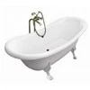 Vonia Besco Amelia 190, Baltas+Baltas, su sifonu su persipylimu Klik-klak Chrome