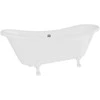 Vonia Besco Amelia 190, Baltas+Baltas, su sifonu su persipylimu Klik-klak Chrome