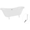 Vonia Besco Amelia 190, Baltas+Baltas, su sifonu su persipylimu Klik-klak Chrome