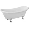 Vonia Besco Amelia 190, Baltas+Chrome, su sifonu Klik-klak Juodas