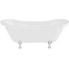 Vonia Besco Amelia 190, Baltas+Chrome, su sifonu Klik-klak Chrome