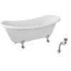 Vonia Besco Amelia 190, Baltas+Chrome, su sifonu Klik-klak Chrome