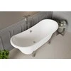 Vonia Besco Amelia 190, Baltas+Chrome, su sifonu su persipylimu Klik-klak Chrome