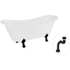 Vonia Besco Amelia 190, Baltas+Juodas, su sifonu Klik-klak Juodas