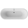 Vonia Besco Amelia B&amp;W 190, Juodas/Baltas+Chrome, su sifonu su persipylimu Klik-klak Chrome