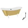 Vonia Besco Amelia Glam 190, Gold+Baltas, su sifonu su persipylimu Klik-klak Juodas