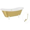 Vonia Besco Amelia Glam 190, Gold+Baltas, su sifonu su persipylimu Klik-klak Gold