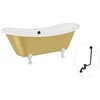 Vonia Besco Amelia Glam 190, Gold+Chrome, su sifonu su persipylimu Klik-klak Juodas