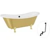Vonia Besco Amelia Glam 190, Gold+Gold, su sifonu su persipylimu Klik-klak Juodas