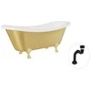 Vonia Besco Amelia Glam 190, Gold+Gold, su sifonu Klik-klak Juodas