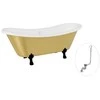 Vonia Besco Amelia Glam 190, Gold+Juodas, su sifonu su persipylimu Klik-klak Chrome