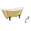 Vonia Besco Amelia Glam 190, Gold+Juodas, su sifonu Klik-klak Chrome