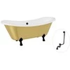 Vonia Besco Amelia Glam 190, Gold+Juodas, su sifonu su persipylimu Klik-klak Juodas