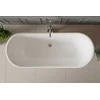 Vonia Besco Amelia Glam 190, Graphite+Baltas, su sifonu Klik-klak Chrome