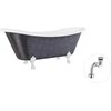 Vonia Besco Amelia Glam 190, Graphite+Chrome, su sifonu Klik-klak Chrome