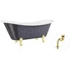 Vonia Besco Amelia Glam 190, Graphite+Gold, su sifonu Klik-klak Gold