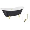 Vonia Besco Amelia Glam 190, Graphite+Gold, su sifonu su persipylimu Klik-klak Gold