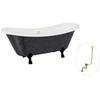 Vonia Besco Amelia Glam 190, Graphite+Juodas, su sifonu su persipylimu Klik-klak Gold