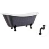 Vonia Besco Amelia Glam 190, Graphite+Juodas, su sifonu Klik-klak Juodas