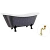 Vonia Besco Amelia Glam 190, Graphite+Juodas, su sifonu Klik-klak Gold