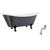 Vonia Besco Amelia Glam 190, Graphite+Juodas, su sifonu Klik-klak Chrome