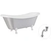 Vonia Besco Amelia Glam 190, Sidabrinis+Chrome, su sifonu Klik-klak Chrome