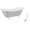 Vonia Besco Amelia Glam 190, Sidabrinis+Chrome, su sifonu su persipylimu Klik-klak Chrome