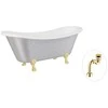 Vonia Besco Amelia Glam 190, Sidabrinis+Gold, su sifonu Klik-klak Gold