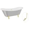 Vonia Besco Amelia Glam 190, Sidabrinis+Gold, su sifonu su persipylimu Klik-klak Gold