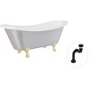 Vonia Besco Amelia Glam 190, Sidabrinis+Gold, su sifonu Klik-klak Juodas