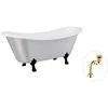 Vonia Besco Amelia Glam 190, Sidabrinis+Juodas, su sifonu Klik-klak Gold