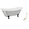 Vonia Besco Amelia Glam 190, Sidabrinis+Juodas, su sifonu su persipylimu Klik-klak Gold