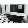 Vonia Besco Assos S-Line Juodas&Baltas, 160 x 70 cm, su klik-klak baltas valomu iš viršaus