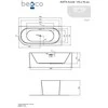 Vonia Besco Avita A-line B&W 170, dešininė, su Klik-klak Chrome su persipylimu slim