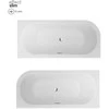 Vonia Besco Avita Slim+, 170 x 75 cm, dešininė, su chrome sifonu
