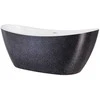 Vonia Besco Ayla Glam Graphite, 170 x 80 cm, su chrome sifonu