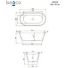Vonia Besco Deeva, 150 x 75 cm, su chrome sifonu