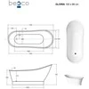 Vonia Besco Gloria Glam Graphite, 150 x 66 cm, su klik-klak chrome