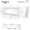 Vonia Besco Intima, 150 x 85 cm, dešininė
