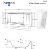Vonia Besco Intima, 160 x 90 cm, dešininė